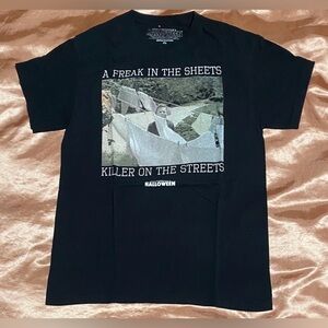 Ripple Junction Black Graphic Tee with Halloween Theme